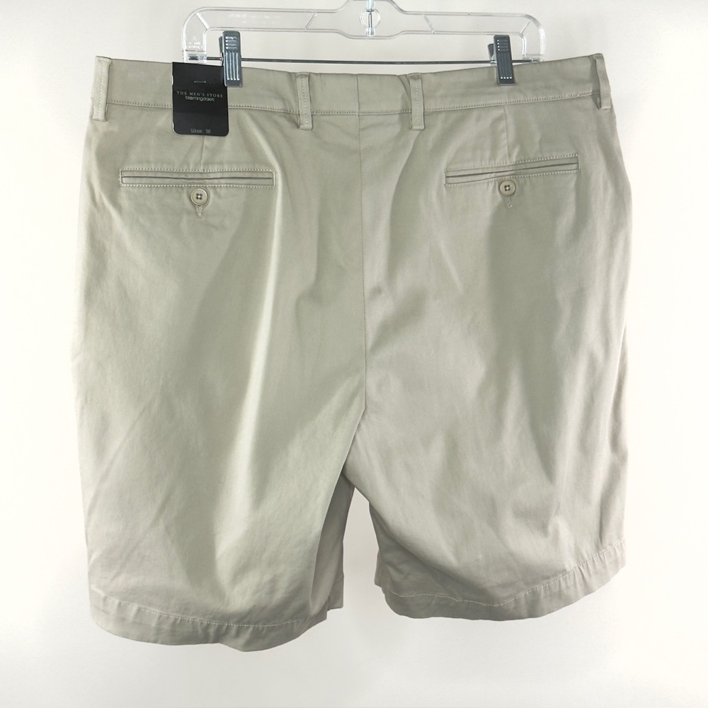 Bloomingdale's Tan Flat Front Men’s Shorts - Picture 8 of 12